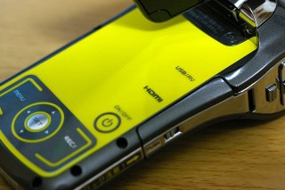 Xacti : メニュー部分。ボタンが押しにくい。