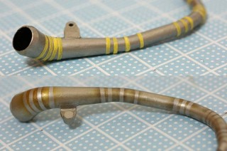 上画像：マスキング　下画像：ウェザリング後マスクを外したもの